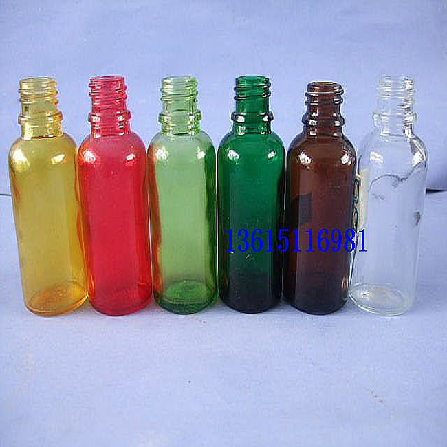 various color essential oil bottles